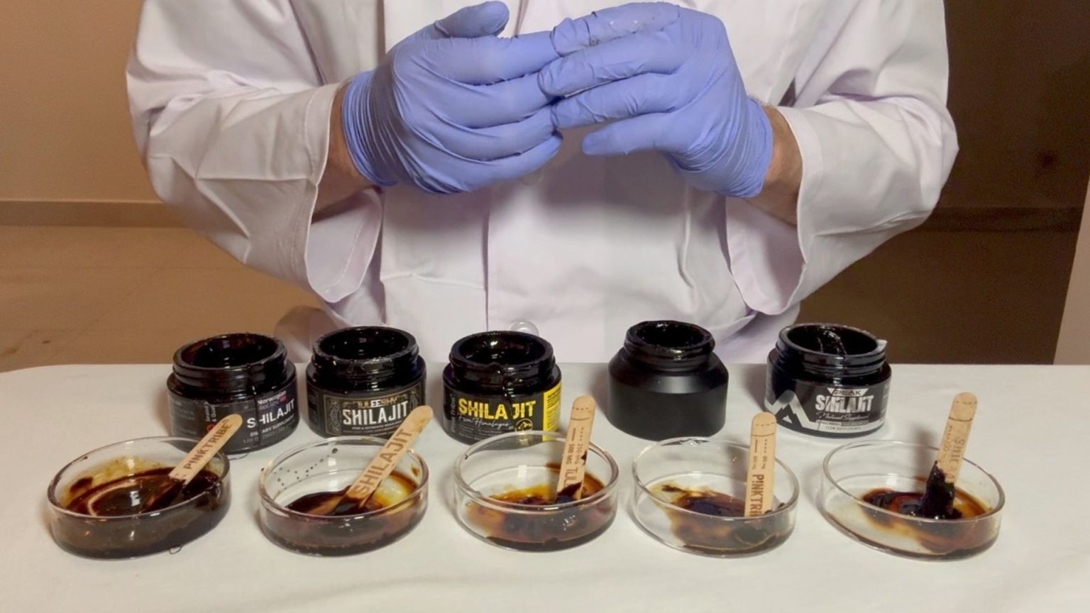 Laboratório — Testes de Pureza Shilajit